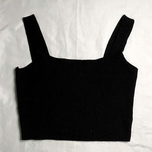 Plain black tank top, barley worn, goes with a lot